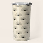Sunrise - black and cream Travel Mug Gallery Image 2