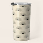 Sunrise - black and cream Travel Mug Gallery Image 3