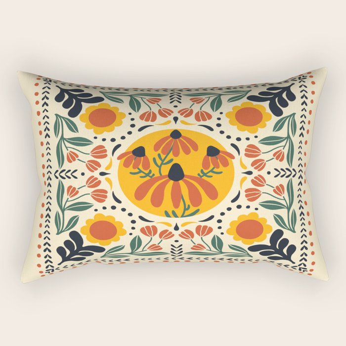 Scandinavian Wildflowers Rectangular Pillow Gallery Image 2