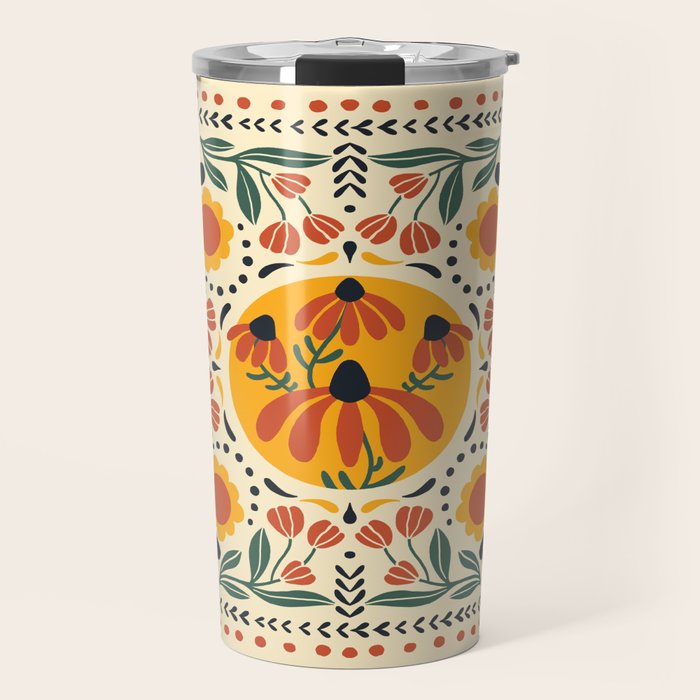 Scandinavian Wildflowers Travel Mug Gallery Image 1