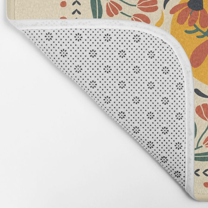 Scandinavian Wildflowers Bath Mat Gallery Image 2