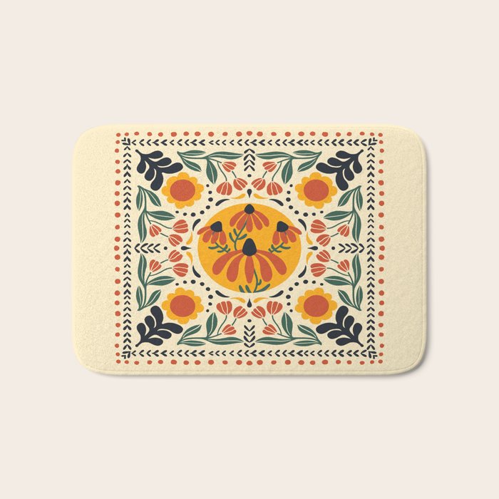 Scandinavian Wildflowers Bath Mat Gallery Image 1