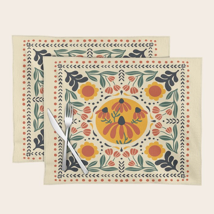 Scandinavian Wildflowers Placemat Gallery Image 1