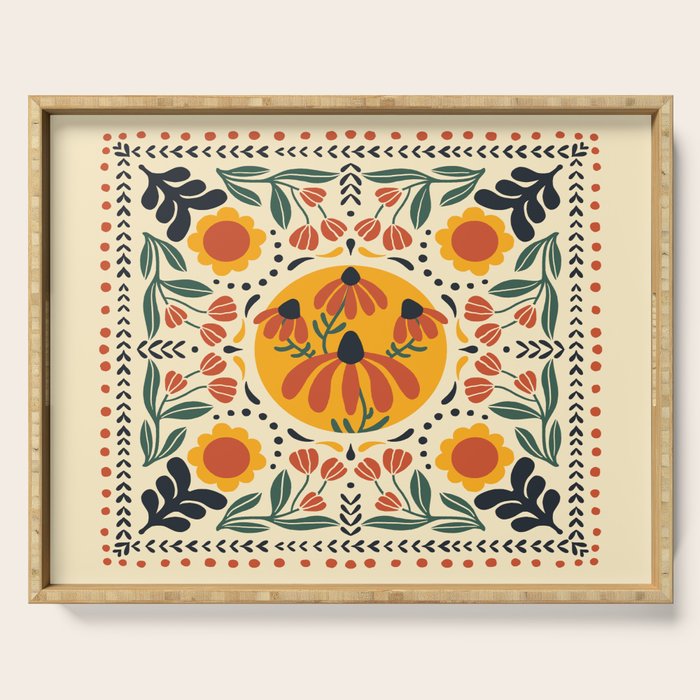 Scandinavian Wildflowers Serving Tray Gallery Image 1