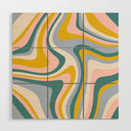 Abstract Wavy Stripes LXII Wood Wall Art Gallery Image 1