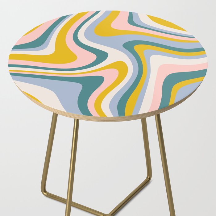 Abstract Wavy Stripes LXII Side Table Gallery Image 2