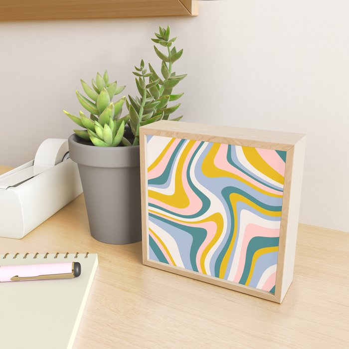 Abstract Wavy Stripes LXII Mini Art Print Gallery Image 2