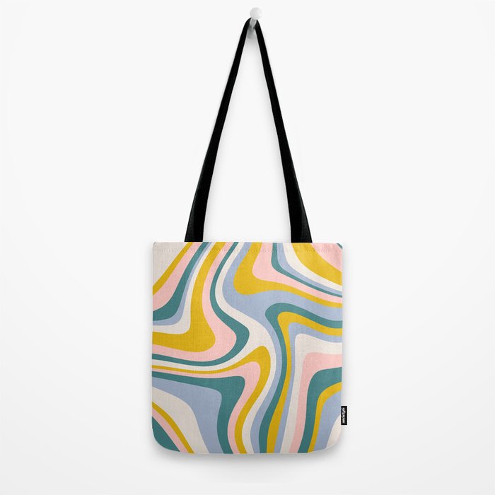 Abstract Wavy Stripes LXII Tote Bag Gallery Image 2