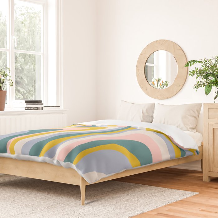 Abstract Wavy Stripes LXII Duvet Cover Gallery Image 2