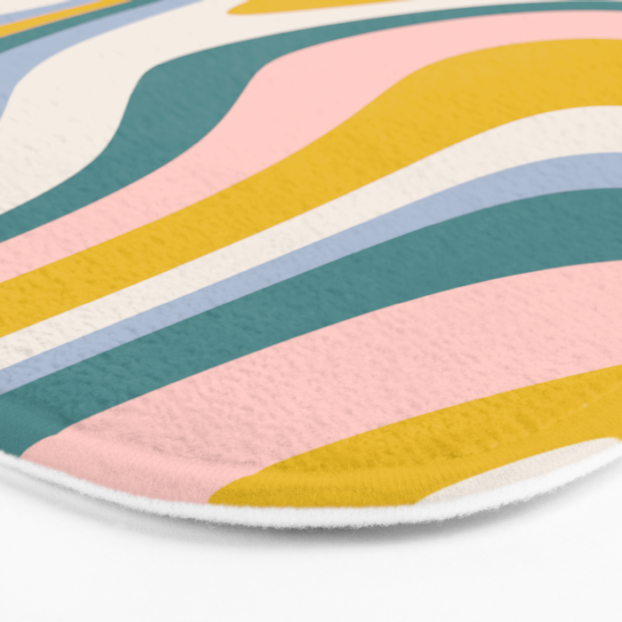 Abstract Wavy Stripes LXII Bath Mat Gallery Image 3