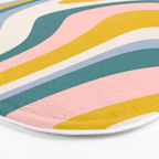 Abstract Wavy Stripes LXII Bath Mat Gallery Image 3