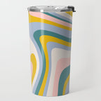 Abstract Wavy Stripes LXII Travel Mug Gallery Image 2