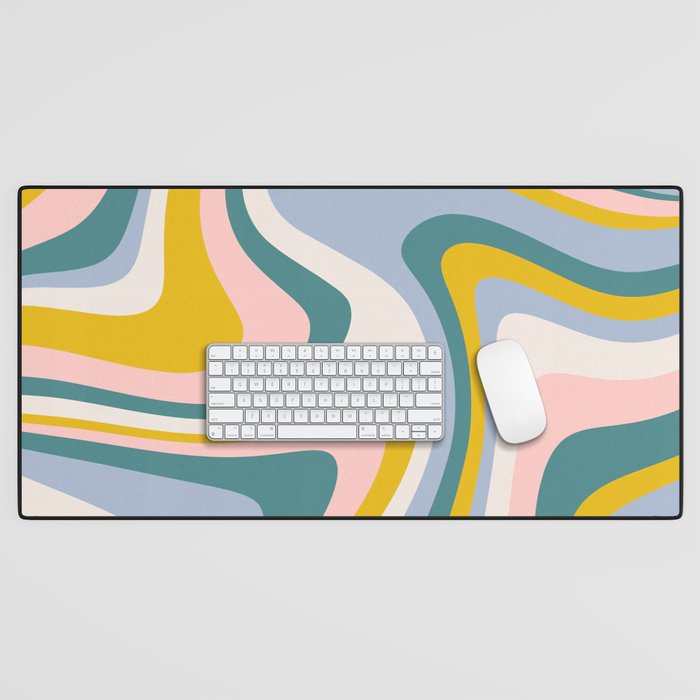 Abstract Wavy Stripes LXII Desk Mat Gallery Image 1