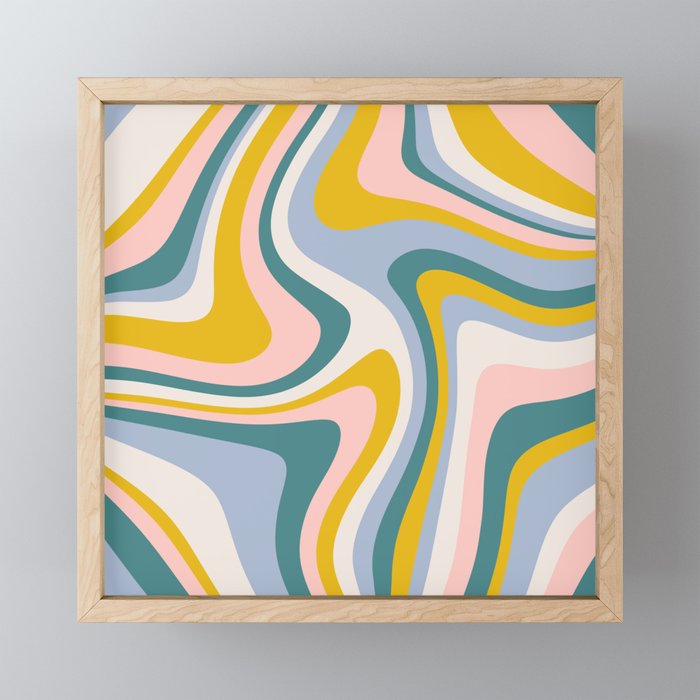 Abstract Wavy Stripes LXII Mini Art Print Gallery Image 1