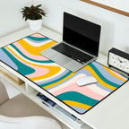 Abstract Wavy Stripes LXII Desk Mat Gallery Image 2