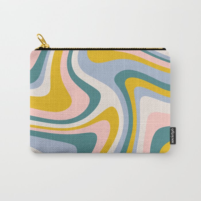 Abstract Wavy Stripes LXII Carry All Pouch Gallery Image 1