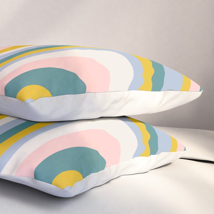 Abstract Wavy Stripes LXII Pillow Sham Gallery Image 3