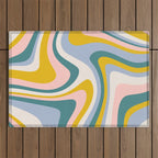 Abstract Wavy Stripes LXII Outdoor Rug Gallery Image 1