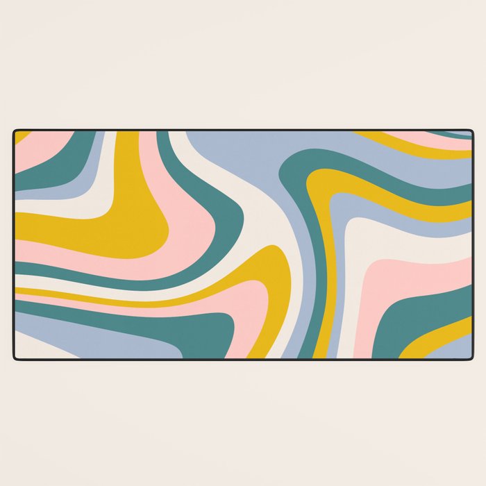 Abstract Wavy Stripes LXII Desk Mat Gallery Image 3