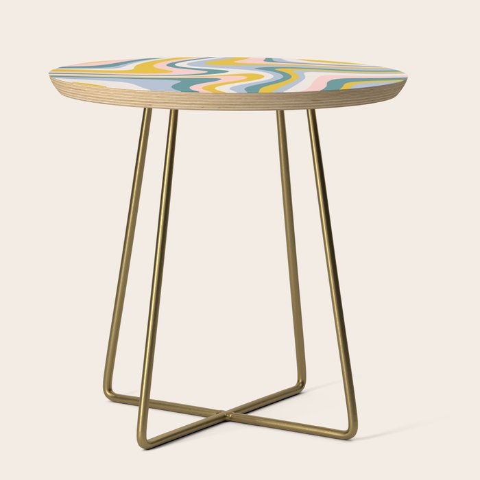 Abstract Wavy Stripes LXII Side Table Gallery Image 1