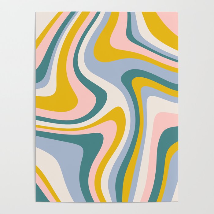 Abstract Wavy Stripes LXII Poster Gallery Image 1