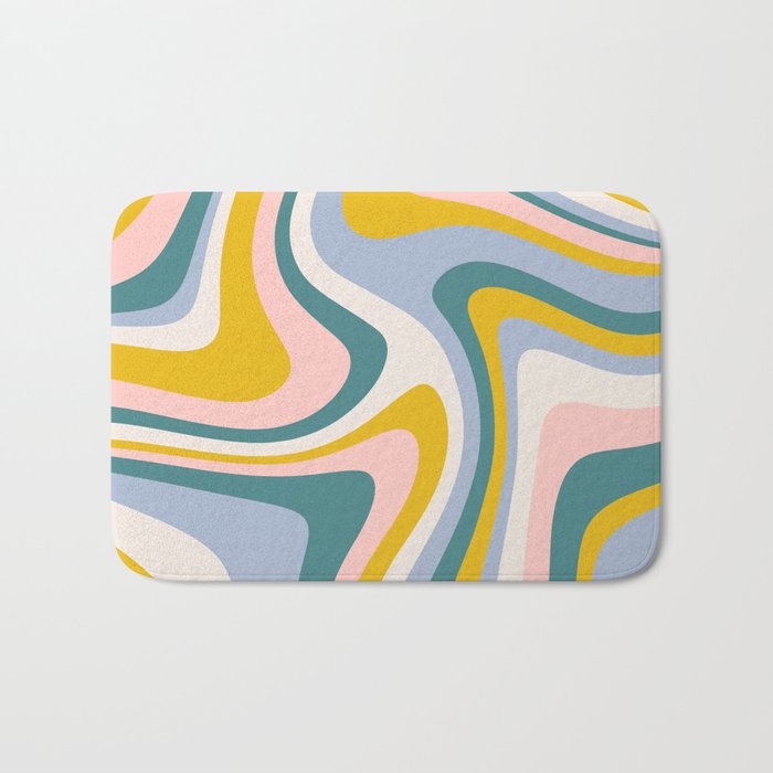 Abstract Wavy Stripes LXII Bath Mat Gallery Image 1