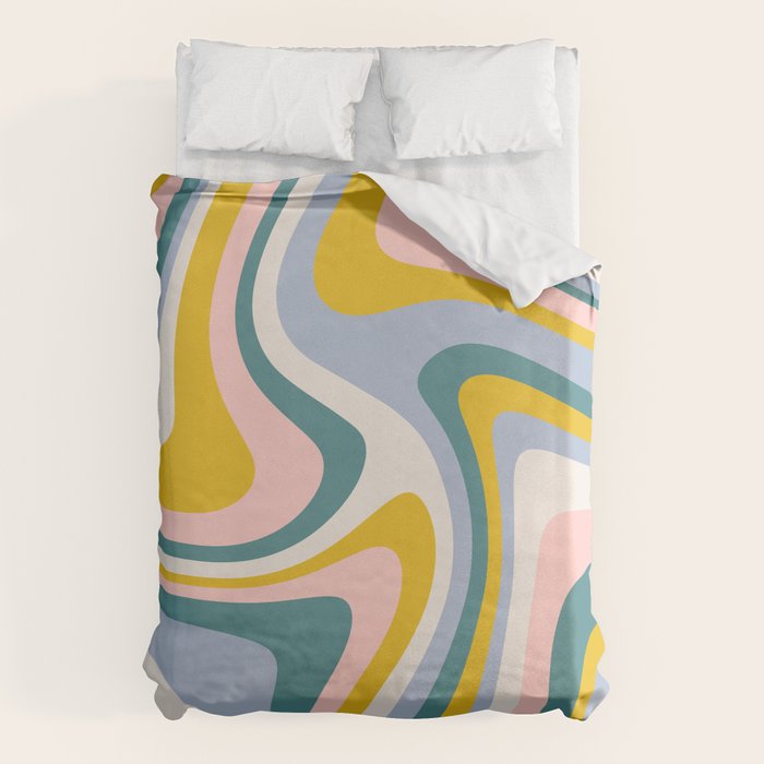 Abstract Wavy Stripes LXII Duvet Cover Gallery Image 6