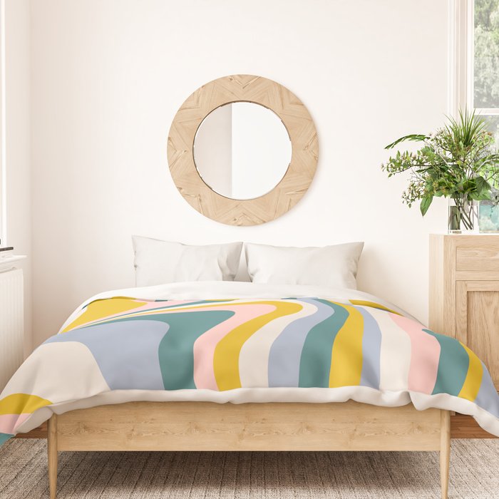 Abstract Wavy Stripes LXII Duvet Cover Gallery Image 3