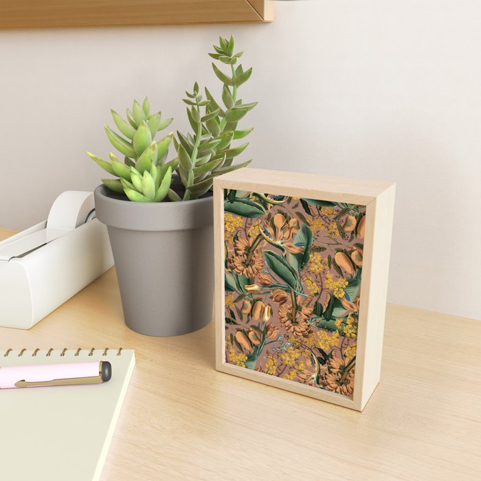 Banana and Leaf Pattern Mini Art Print Gallery Image 2