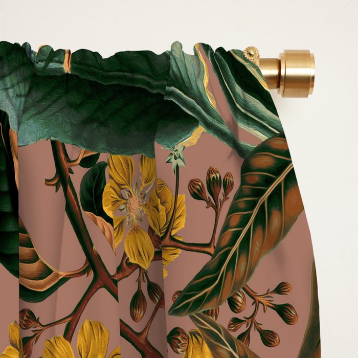 Banana and Leaf Pattern Window Curtain Gallery Image 2