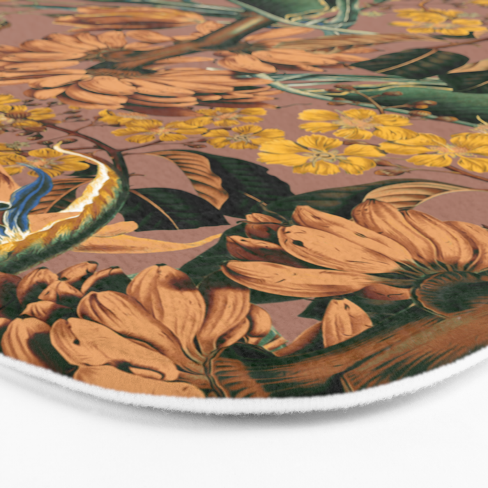 Banana and Leaf Pattern Bath Mat Gallery Image 3