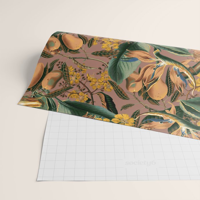 Banana and Leaf Pattern Wrapping Paper Gallery Image 2