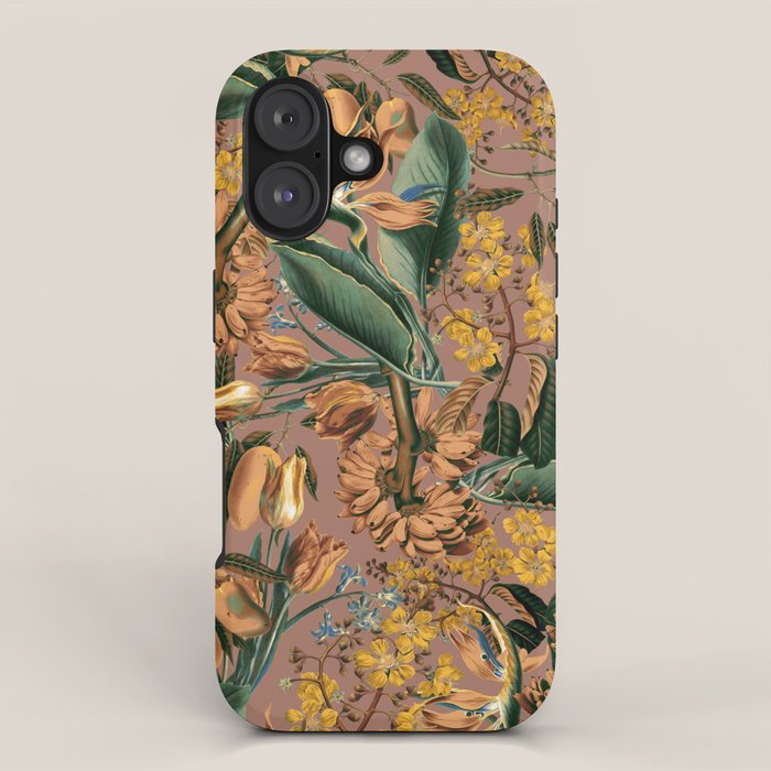 Banana and Leaf Pattern iPhone Case Gallery Image 1