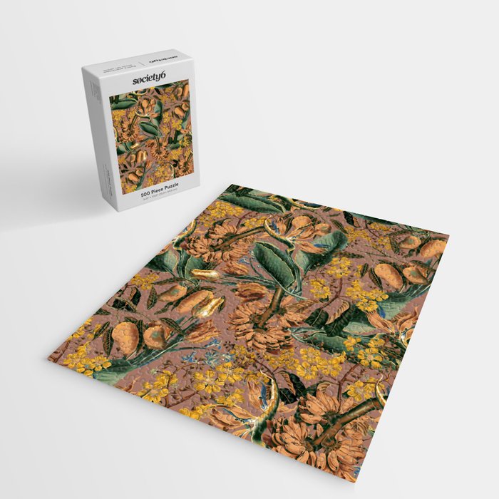 Banana and Leaf Pattern Jigsaw Puzzle Gallery Image 2