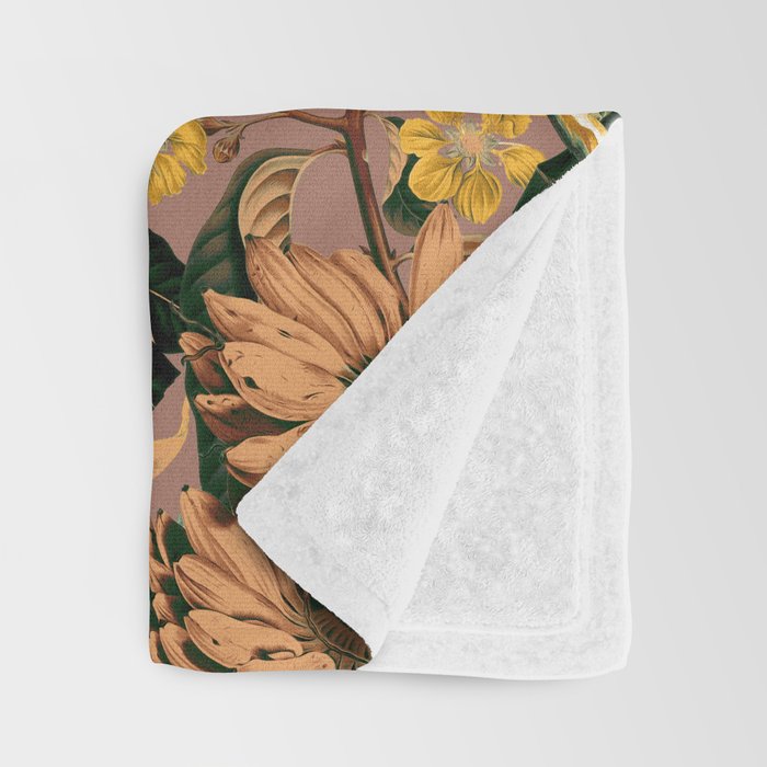 Banana and Leaf Pattern Throw Blanket Gallery Image 3