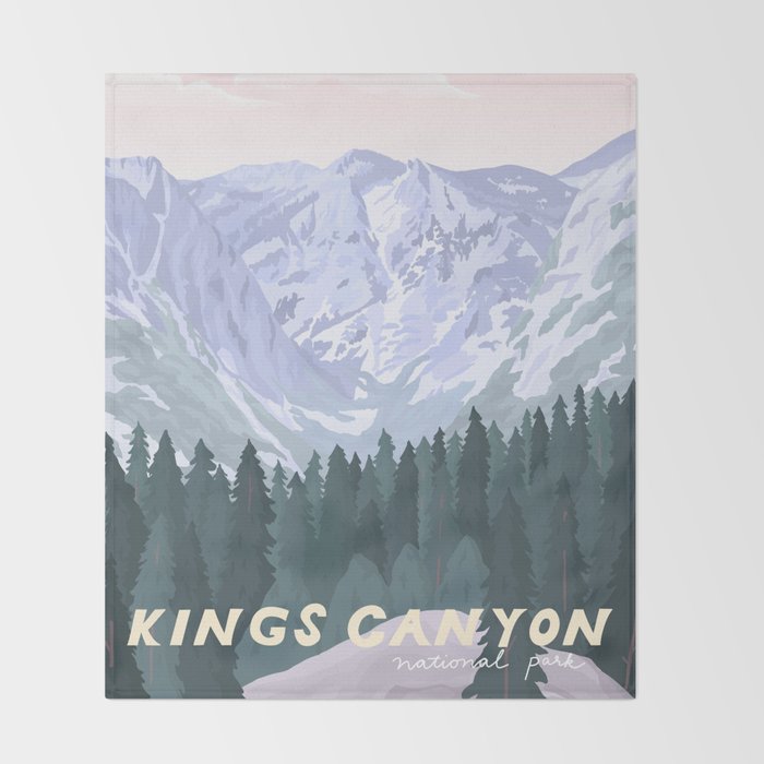 Kings Canyon National Park Throw Blanket Gallery Image 2