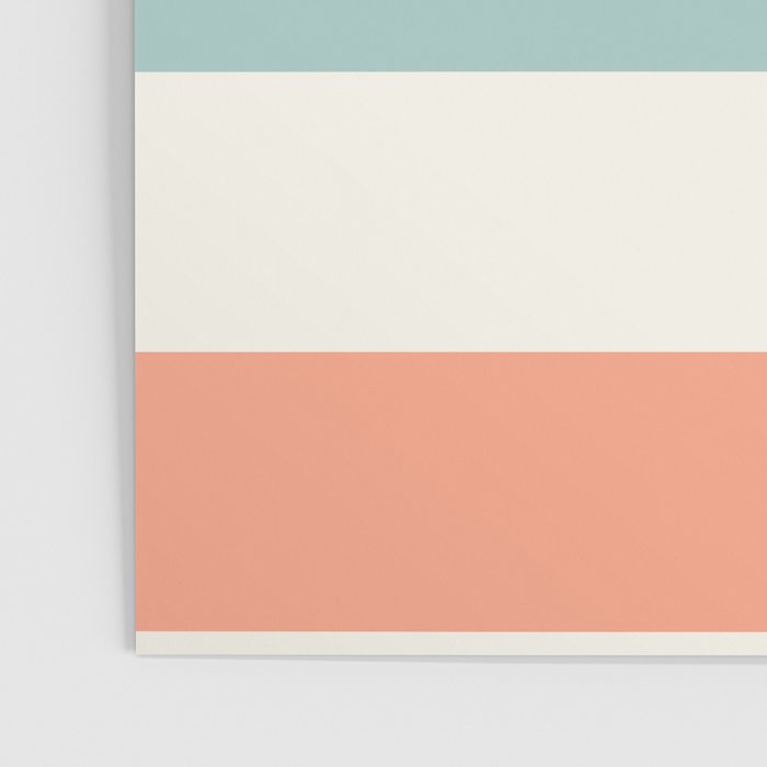 Orange, turquoise and cream stripes Poster Gallery Image 3