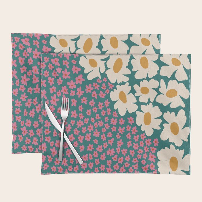 Pop-art abstract flower 2 Placemat Gallery Image 1