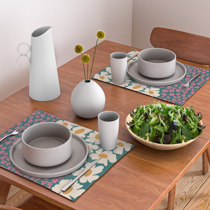 Pop-art abstract flower 2 Placemat Gallery Image 2