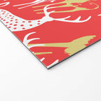 Red christmas reindeer animal pattern Welcome Mat Gallery Image 2