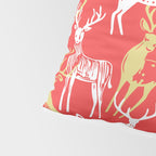 Red christmas reindeer animal pattern Pillow Sham Gallery Image 4