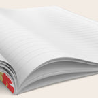 Red christmas reindeer animal pattern Notebook Gallery Image 2