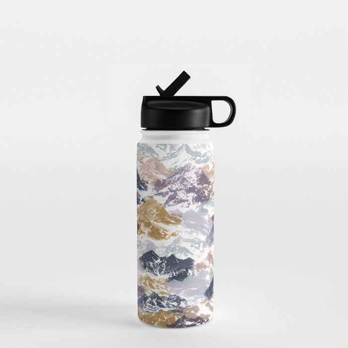 Abstract Colorful mountains C Water Bottle Gallery Image 1