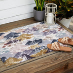 Abstract Colorful mountains C Outdoor Rug Gallery Image 2