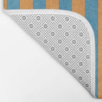 STRIPES - 005 - blue and orange Bath Mat Gallery Image 2