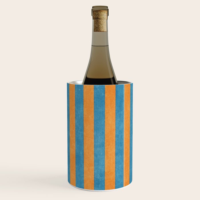 STRIPES - 005 - blue and orange Wine Chiller Gallery Image 1