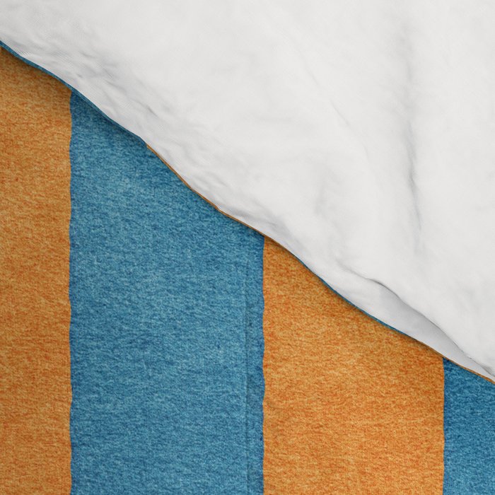 STRIPES - 005 - blue and orange Comforter Gallery Image 4