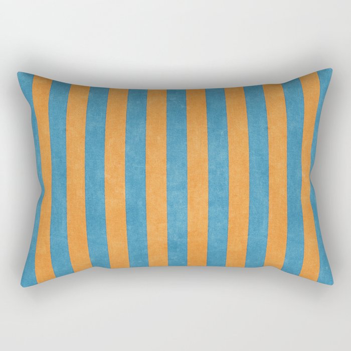 STRIPES - 005 - blue and orange Rectangular Pillow Gallery Image 2
