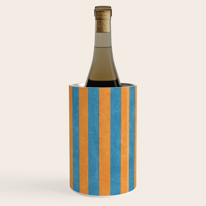 STRIPES - 005 - blue and orange Wine Chiller Gallery Image 3