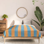 STRIPES - 005 - blue and orange Comforter Gallery Image 3